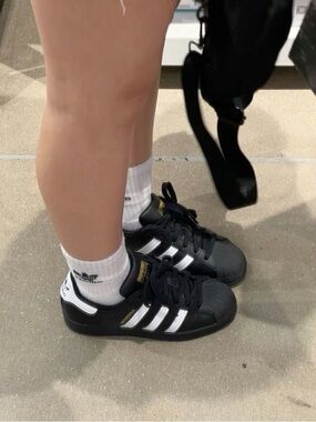 Adidas Black and White Classic Shell-Toe Sneakers
